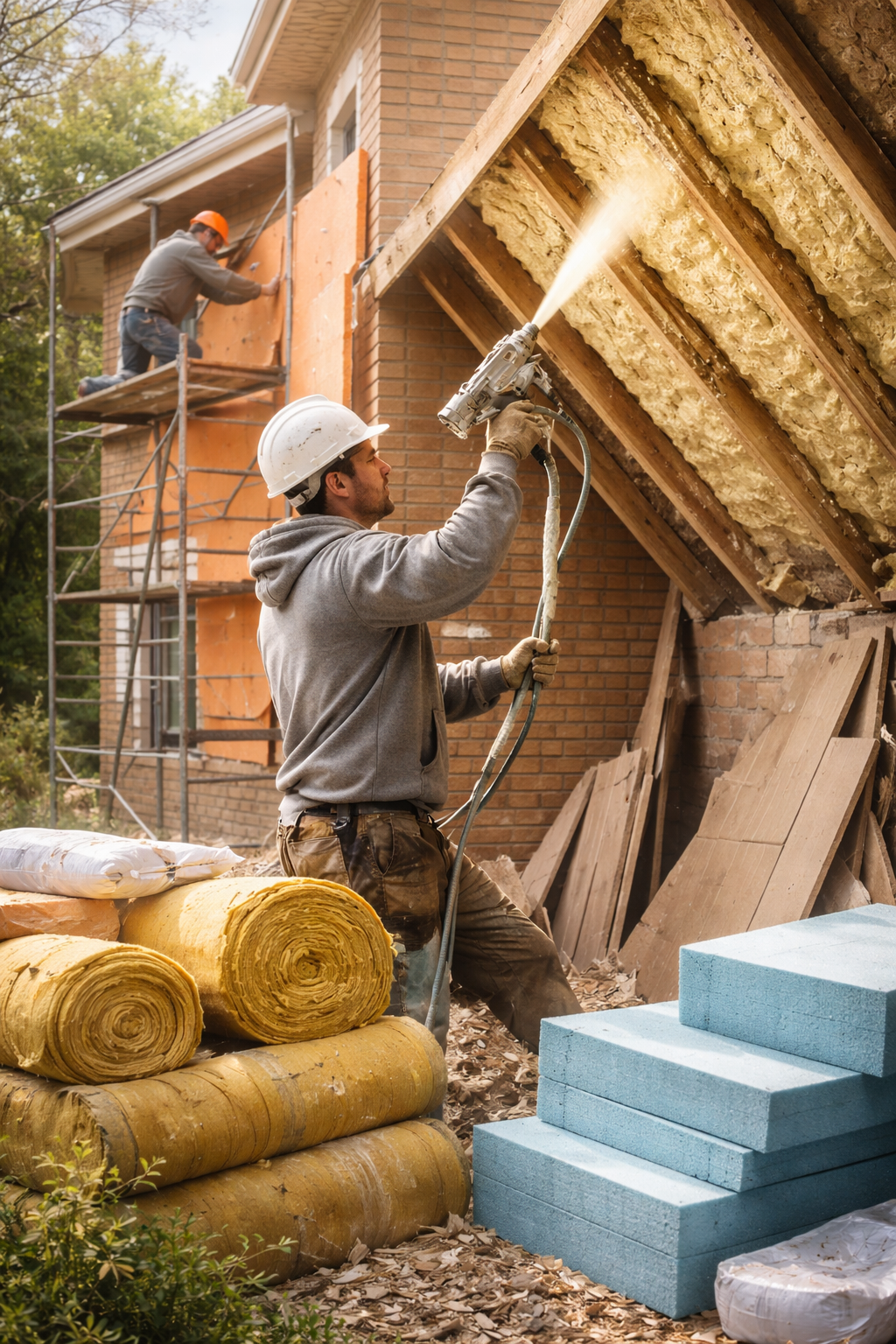 Утепление домов в Сосногорске под ключ от 4333 руб/м2 | Профессионально — ТепломастерСно